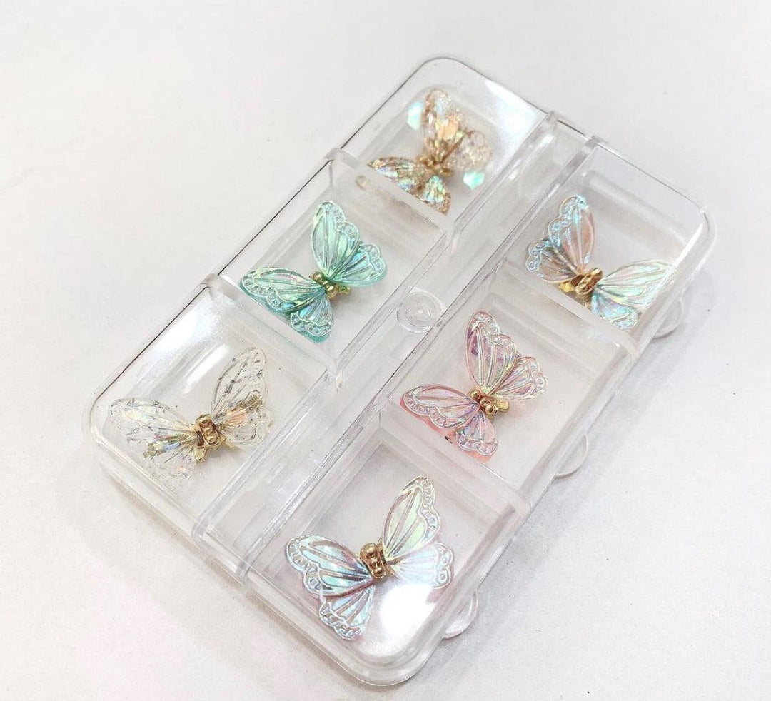 Caja de mariposas movibles 3D – Crystal Nails