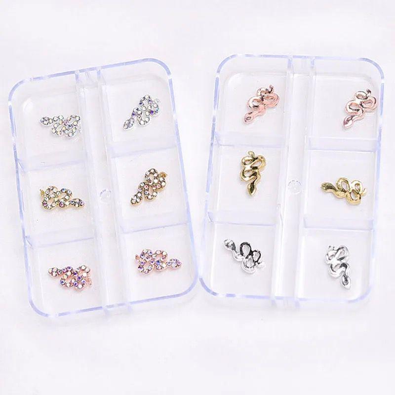 Caja de víboras *6 3D – Crystal Nails