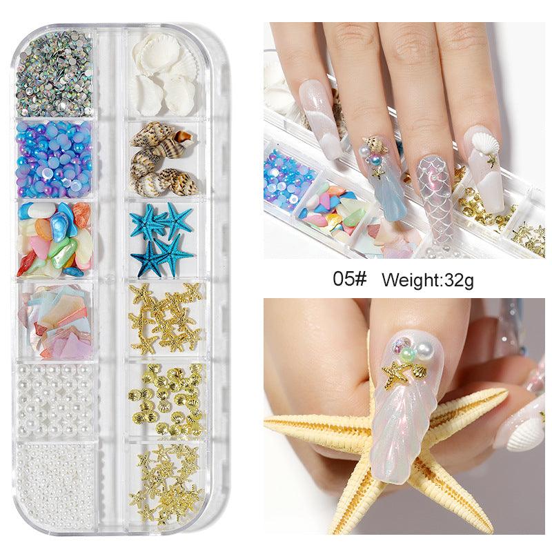 Caja decorativa de mar 3D – Crystal Nails