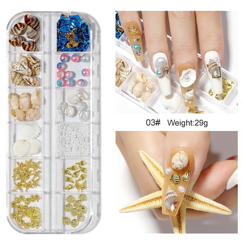 Caja decorativa de mar 3D – Crystal Nails