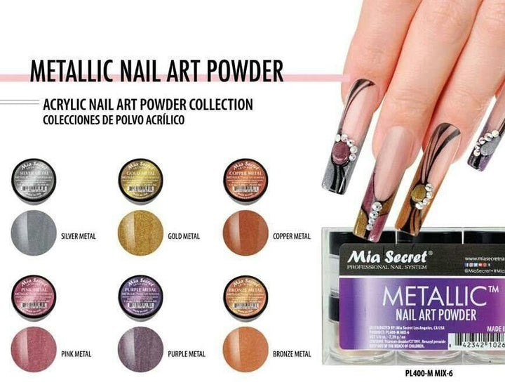 Colección Metallic Mia Secret – Crystal Nails