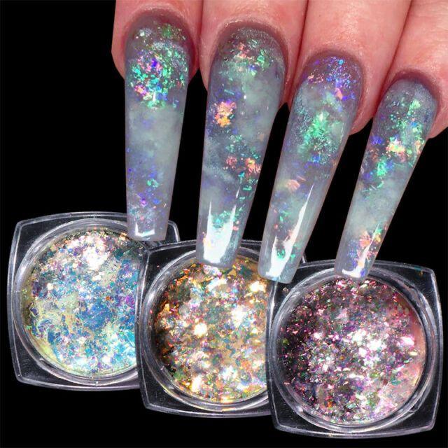 Flakes aurora – Crystal Nails