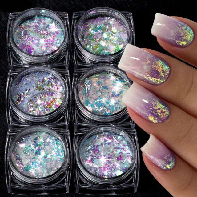 Flakes aurora – Crystal Nails