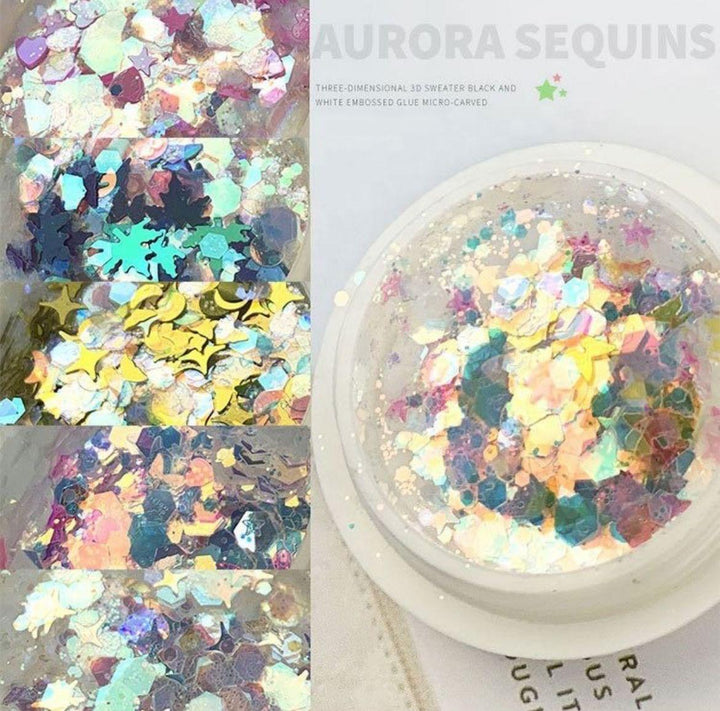 Glitter aurora XL – Crystal Nails