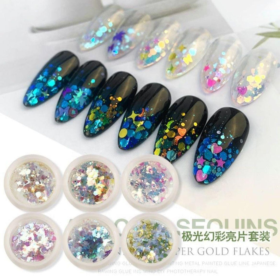 Glitter aurora XL – Crystal Nails