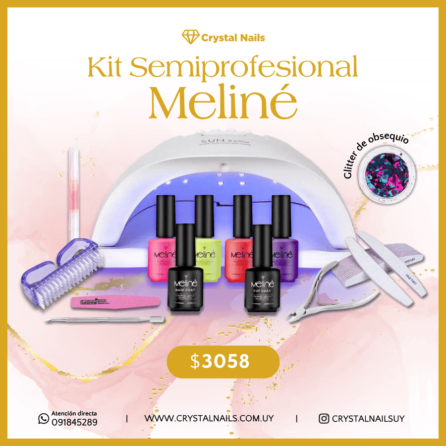 Kit Inicial para Esmaltado Semipermanente Meliné – Crystal Nails