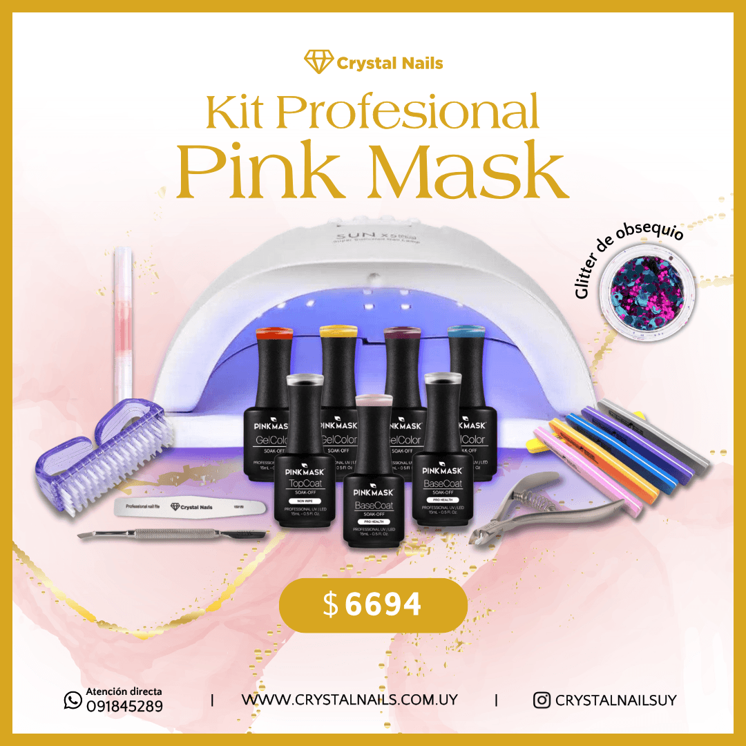 Kit inicial PINK MASK – Crystal Nails