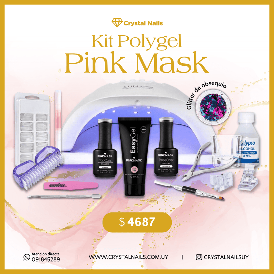 Kit polygel Pink mask – Crystal Nails