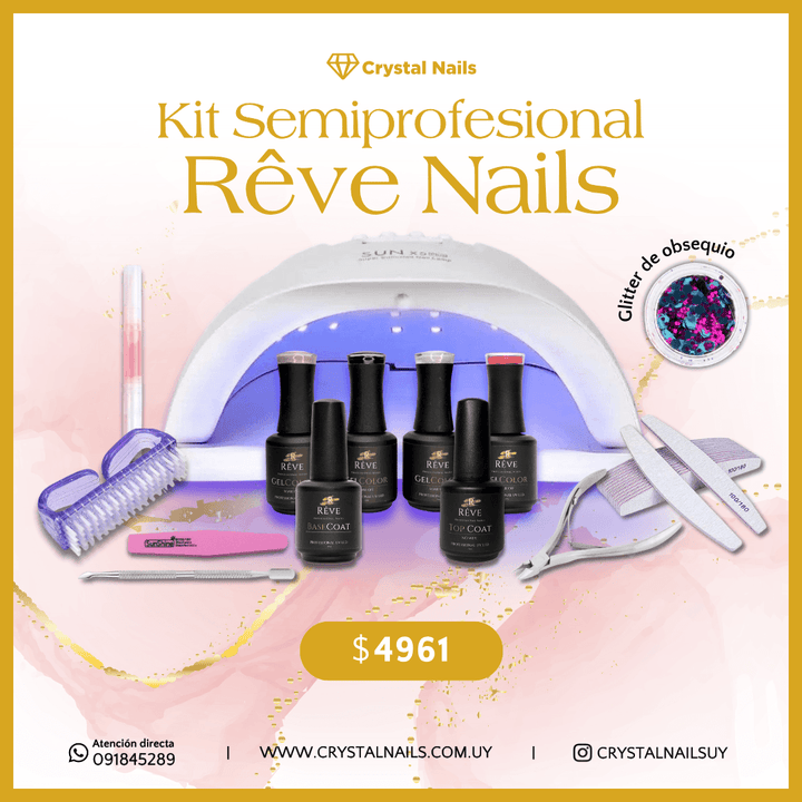 Kit Semiprofesional Rêve Nails – Crystal Nails