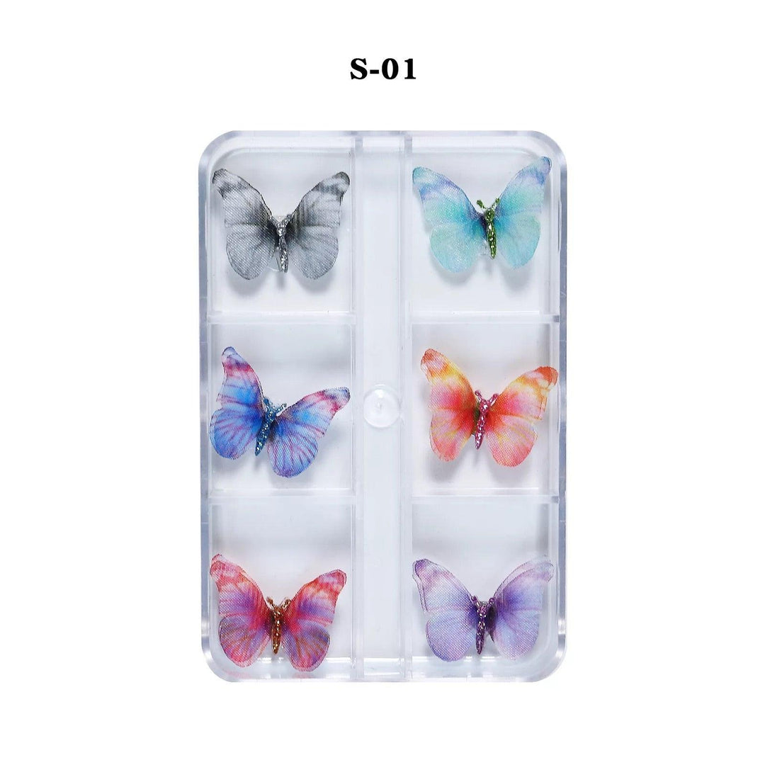 MARIPOSAS DE TELA 5D 01 - 02 – Crystal Nails