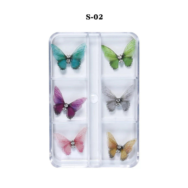 MARIPOSAS DE TELA 5D 01 - 02 – Crystal Nails