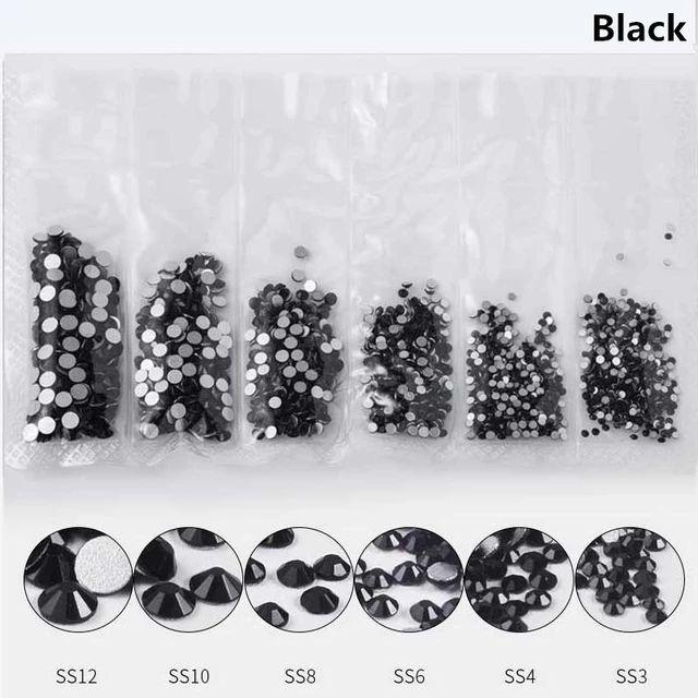 Pack de Strass negros – Crystal Nails