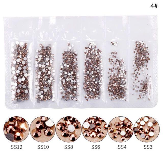 Pack strass dorados – Crystal Nails