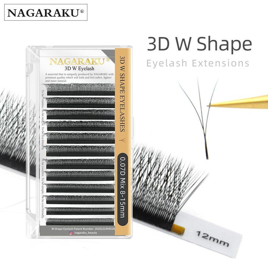 Pestañas nagaraku shape 3D MIX 0.07C – Crystal Nails