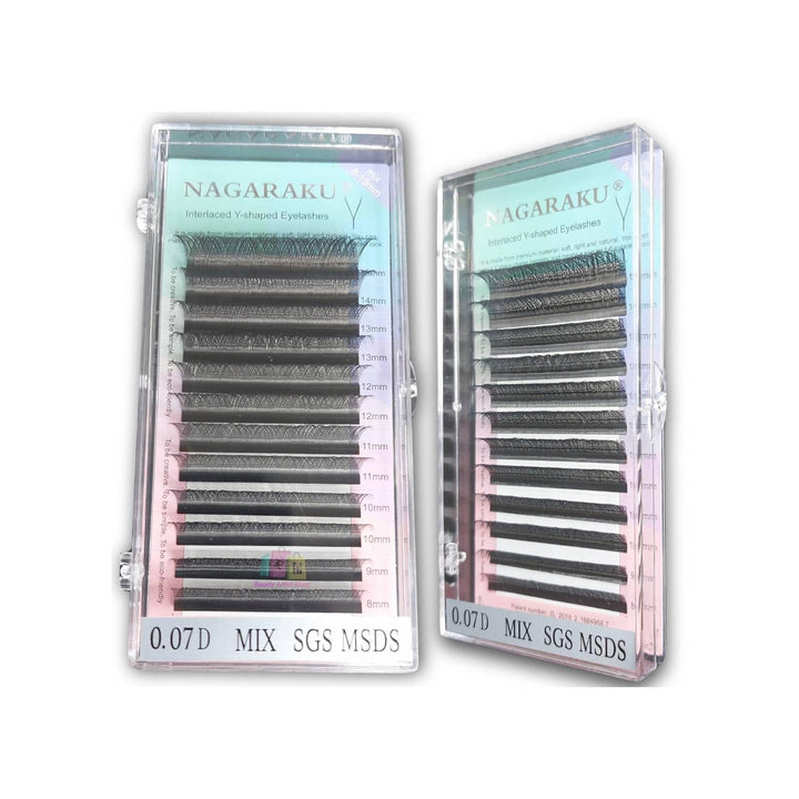 Pestañas nagaraku Y-SHAPED 0.07D mix – Crystal Nails