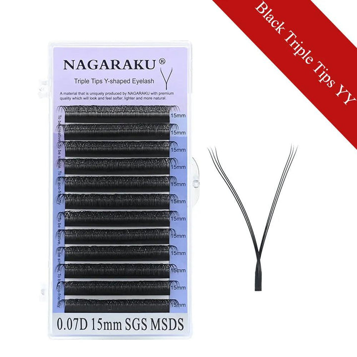 Pestañas nagaraku Y-SHAPED 0.07D mix – Crystal Nails