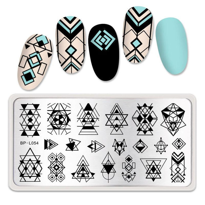 Placa de stamping L054 born pretty – Crystal Nails