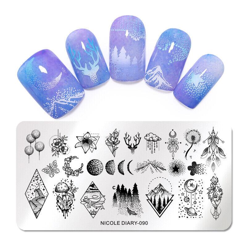 Placa de stamping NICOLE DIARY -090 – Crystal Nails