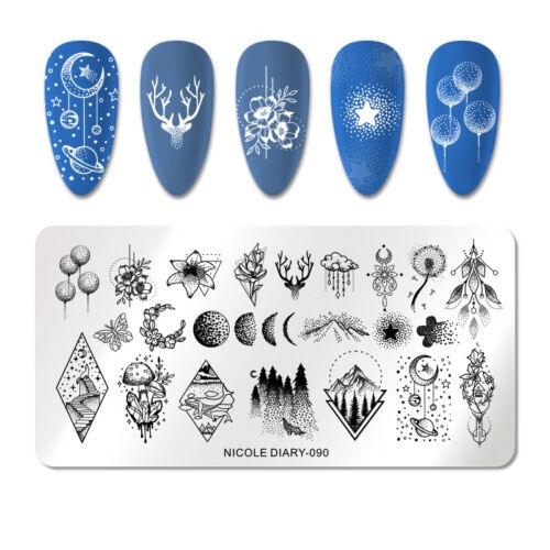 Placa de stamping NICOLE DIARY -090 – Crystal Nails