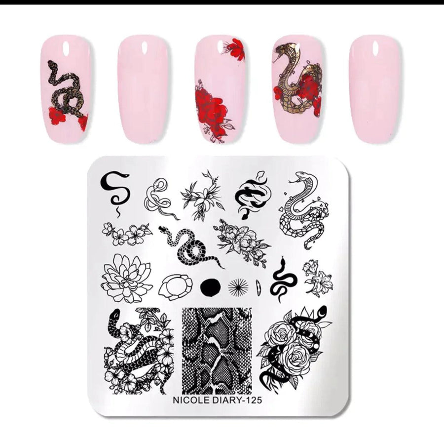 Placa de stamping NICOLE DIARY -125 – Crystal Nails