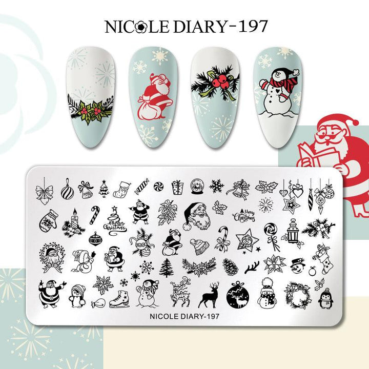 Placa de Stamping NICOLE DIARY -197 – Crystal Nails