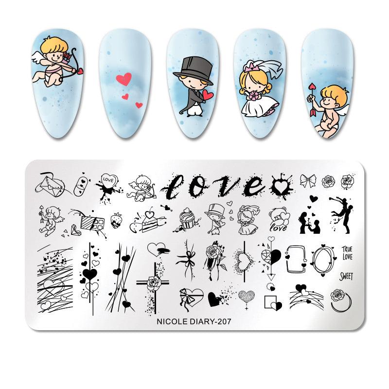 Placa de Stamping NICOLE DIARY - 207 – Crystal Nails