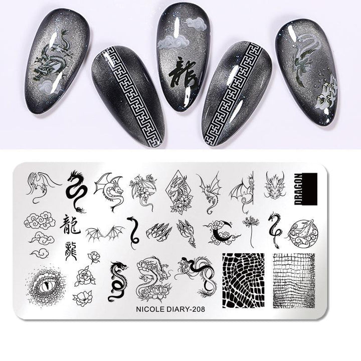 Placa de stamping NICOLE DIARY -208 – Crystal Nails