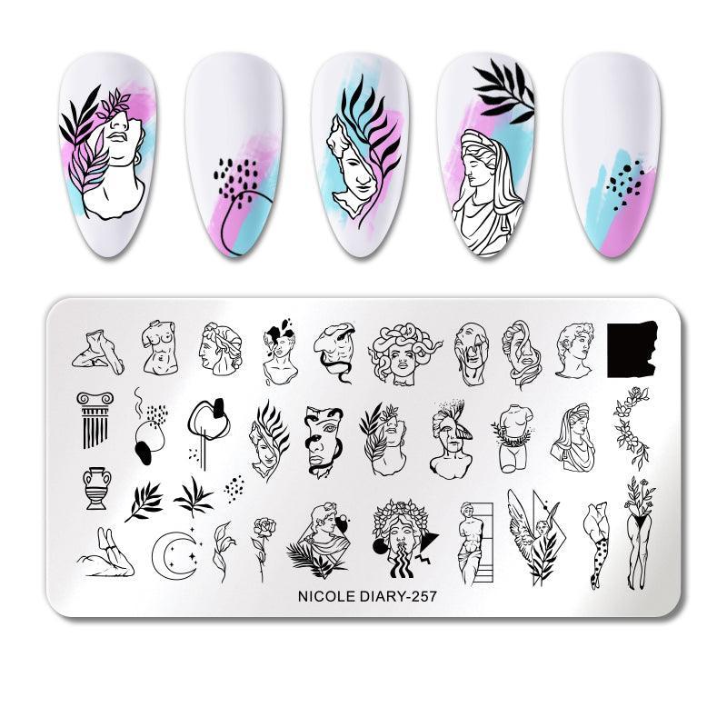 Placa de stamping NICOLE DIARY - 257 – Crystal Nails