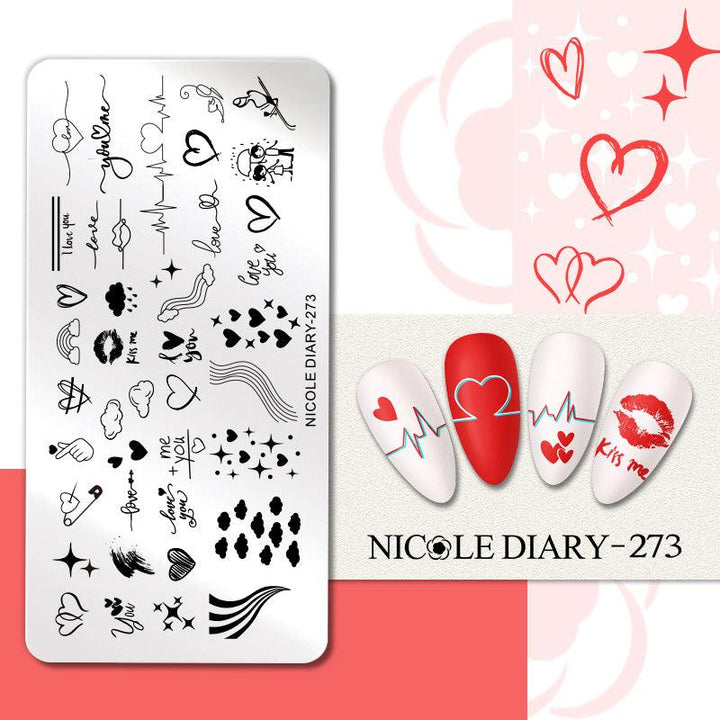 Placa de Stamping NICOLE DIARY - 273 – Crystal Nails