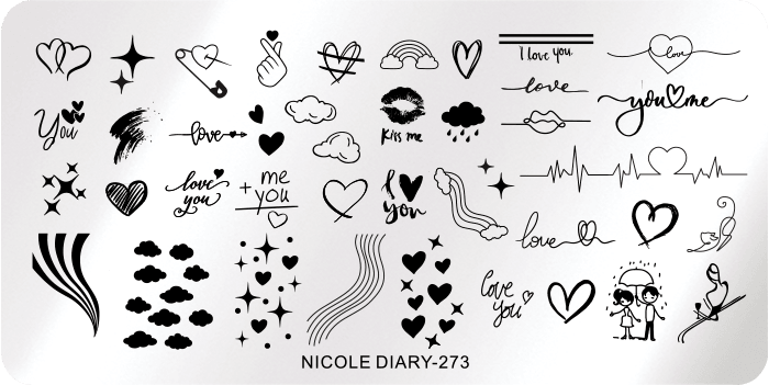 Placa de Stamping NICOLE DIARY - 273 – Crystal Nails