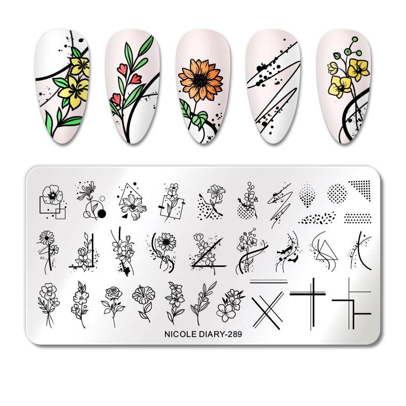 Placa de stamping NICOLE DIARY -289 – Crystal Nails