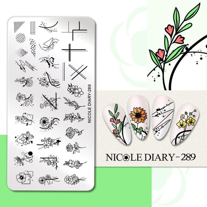 Placa de stamping NICOLE DIARY -289 – Crystal Nails