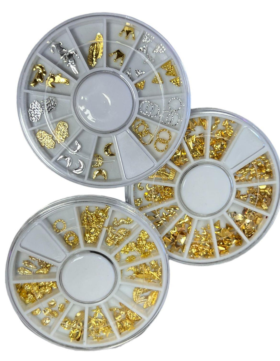 Ruleta de decoración plata y dorada 02 – Crystal Nails