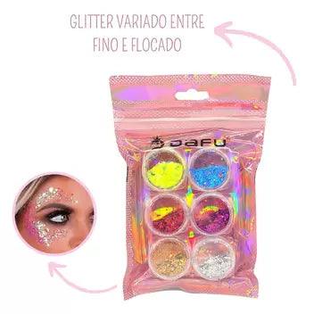 Set de 6 glitter surtidos – Crystal Nails