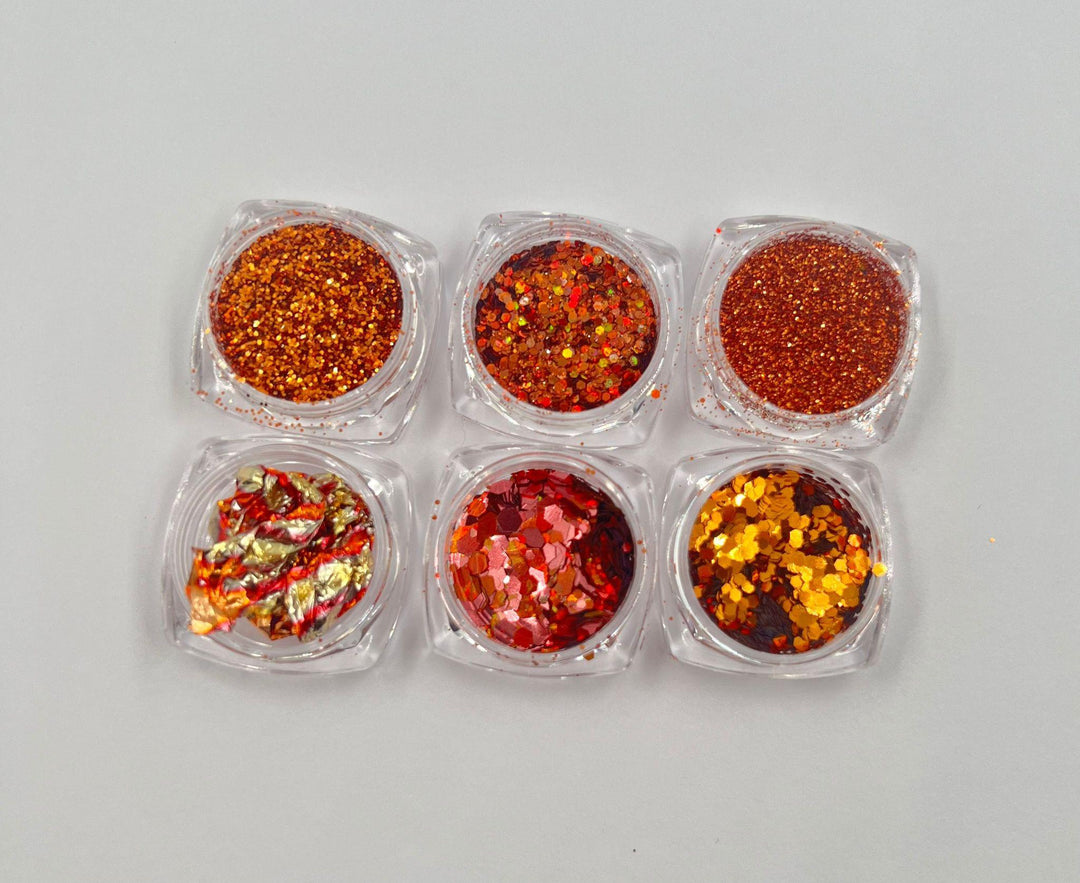 SET DE 6 GLITTERS – Crystal Nails