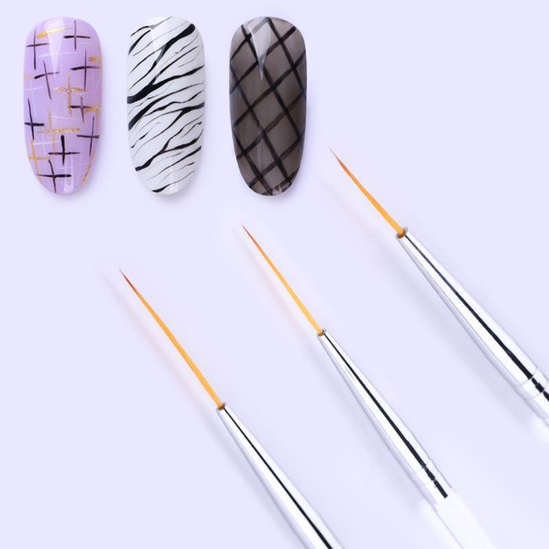 Set de pinceles linner blancos – Crystal Nails