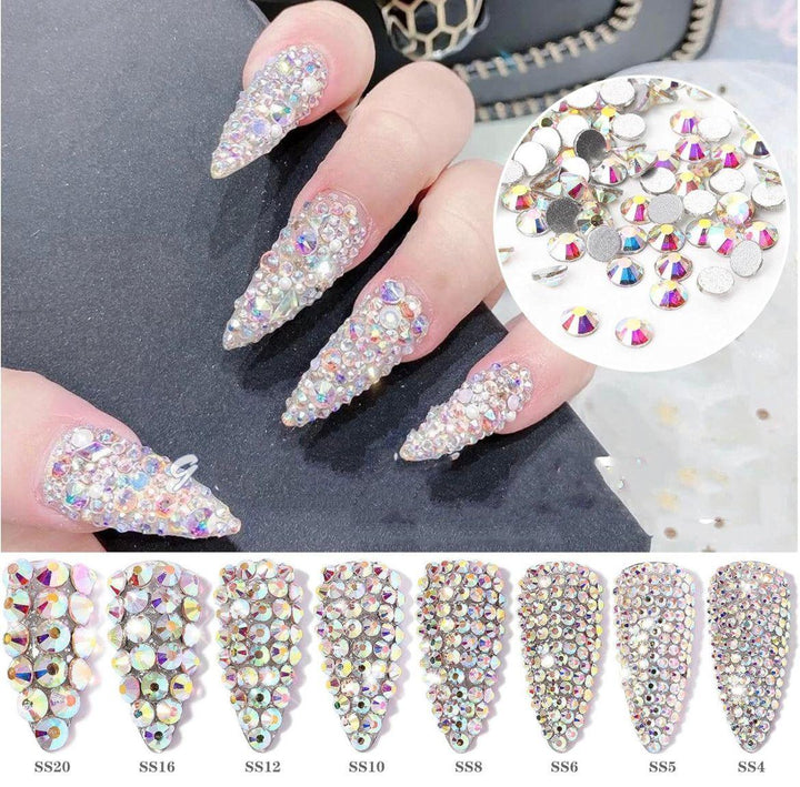 Strass tornasol por tamaño – Crystal Nails