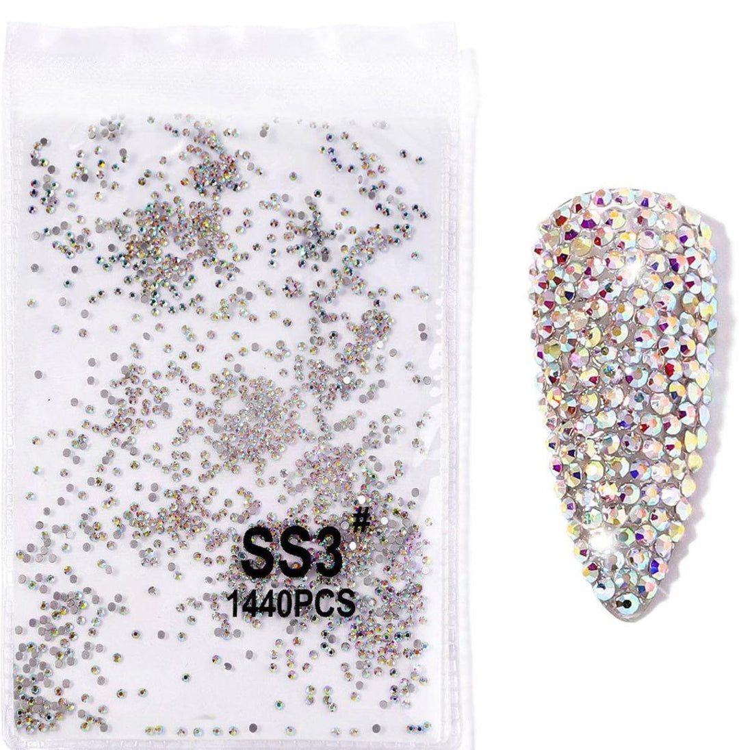 Strass tornasol por tamaño – Crystal Nails