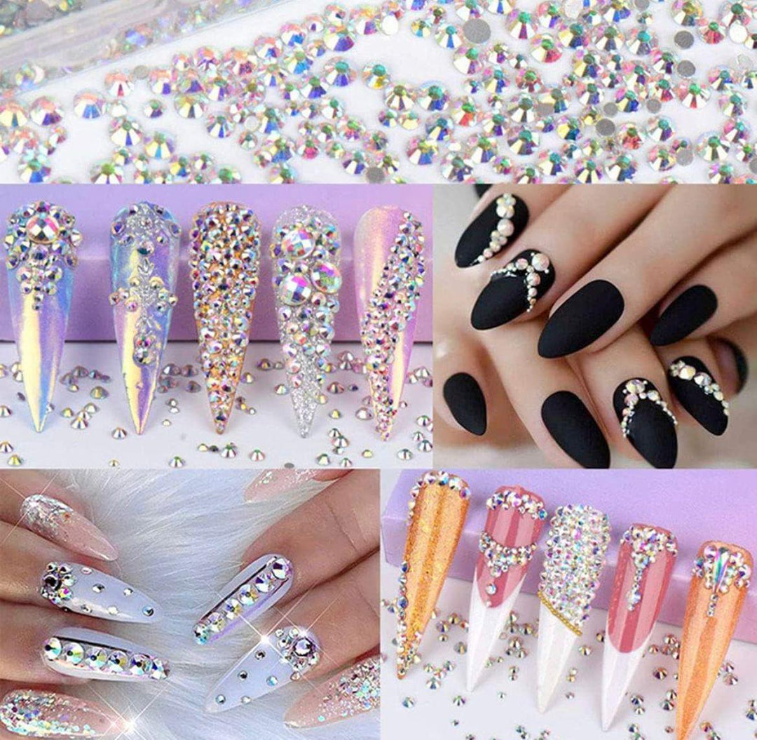 Strass tornasol por tamaño – Crystal Nails