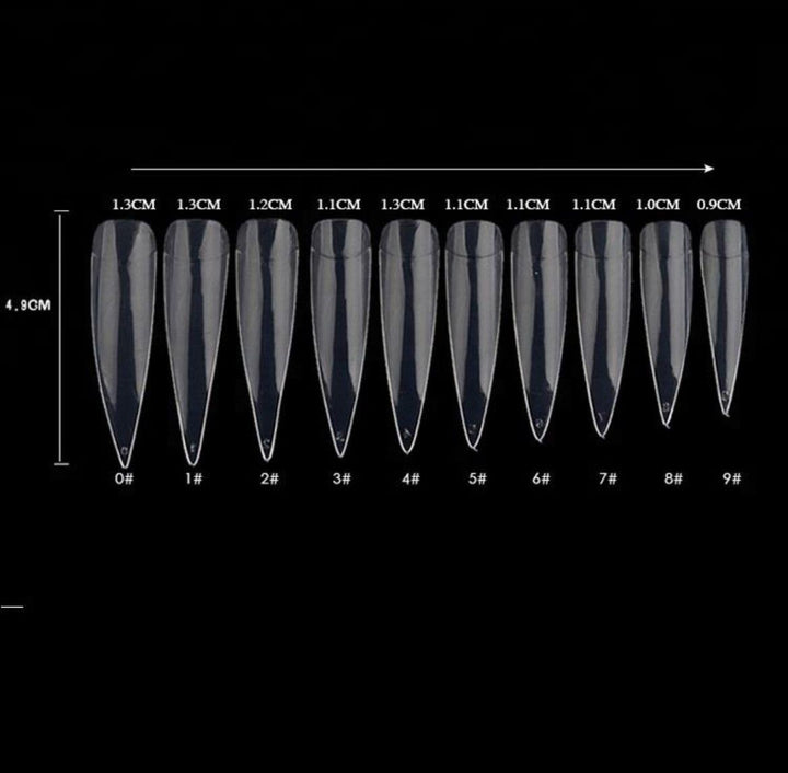 Tips stiletto XL enteros - PRESS ON – Crystal Nails